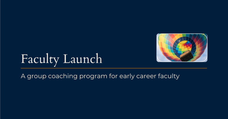 A group coaching program for early career faculty